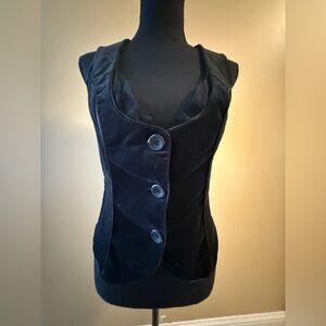 Charlotte Russe Black Velvet Vest